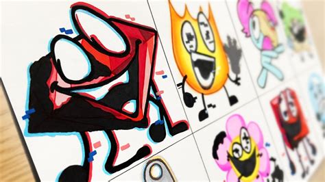 Drawing FNF - BFDI Glitch / Battle For Corrupted Island / Learn with Pibby - YouTube