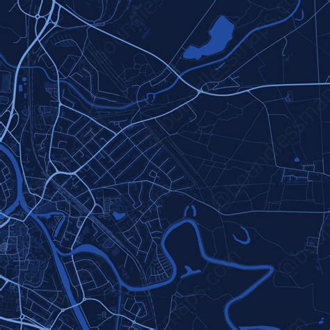 Meppen Vector Map - Dark Blue (AI,PDF) | Boundless Maps