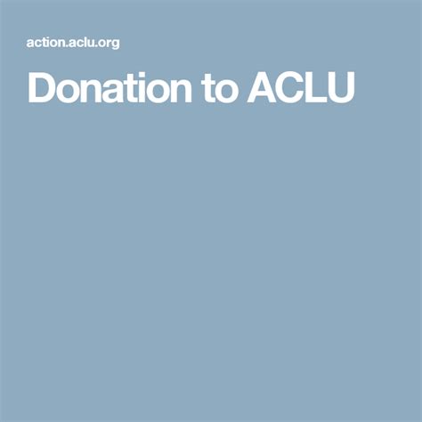 Donate to the ACLU | Aclu, Donate, Injustice