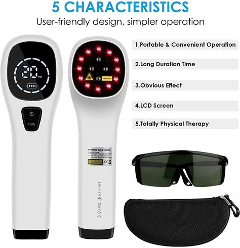 Class 3B 4x808nm 12X650nm Cold Laser Therapy Muscle Reliever Knee ...