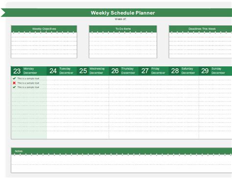 15+ Excel Templates Weekly Schedule | DocTemplates