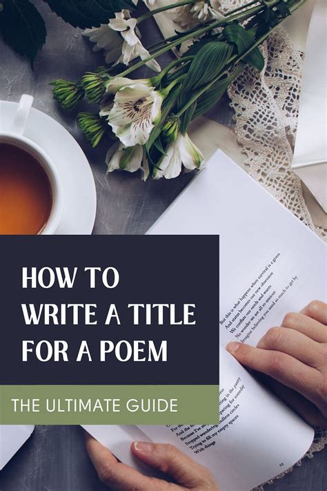 How to Write Poem Titles: The Ultimate Guide