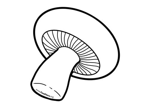 Mushroom Outline | Food Hero #illustration #foodhero #bulletinboard ...