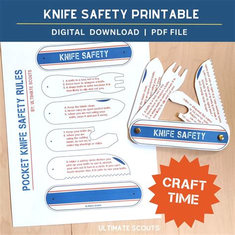 Pocket Knife Safety for Kids Printable Cub Scouts Pocket - Etsy