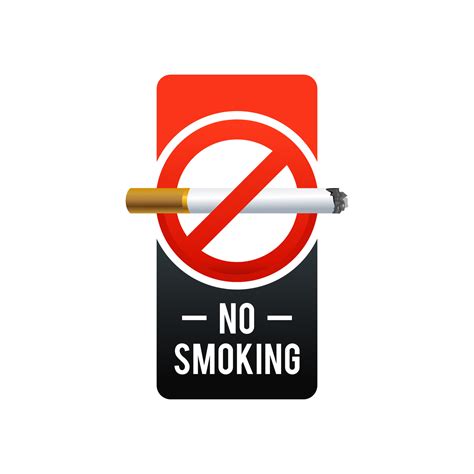 no smoking poster modern vector illustration design icon with realistic ...