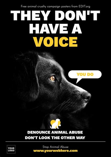 Animal abuse poster templates to print