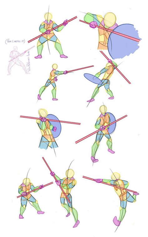 Spear and Shield Pose Practices by varletlegion on DeviantArt