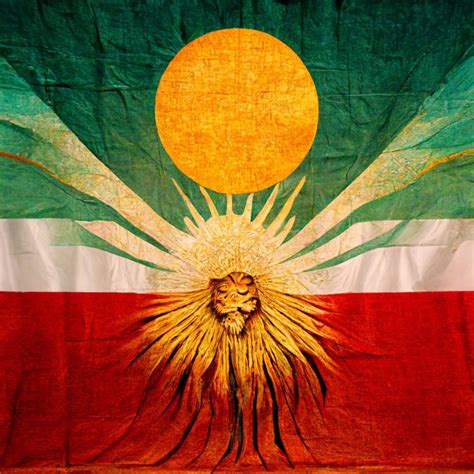 prompthunt: lion and sun flag iran peaple dance