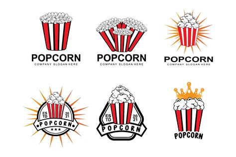 Popcorn Bundle Set Logo Graphic by AR Graphic · Creative Fabrica