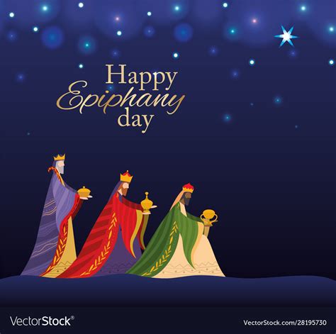 Happy epiphany day design Royalty Free Vector Image