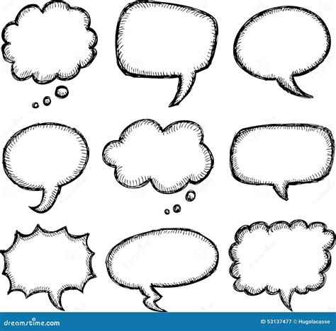 Hand Drawn Comic Speech Bubble Stock Vector - Image: 53137477