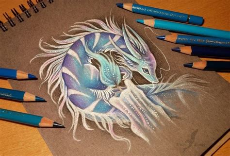 Dragon Color Pencil Drawing By Alvia Alcedo 1