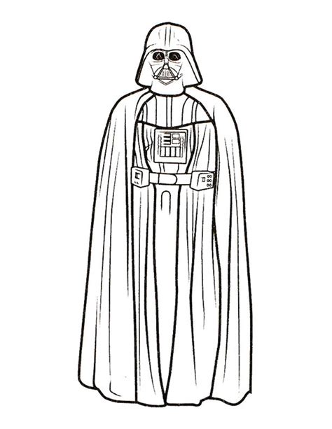 Darth Vader Standing coloring page - Download, Print or Color Online for Free