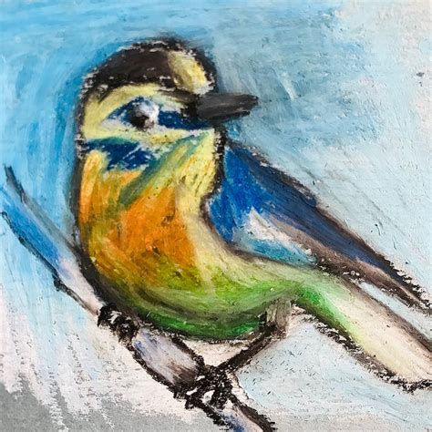 OIl pastel Bird ArtNursery bird Digital PaintingFine Art | Etsy