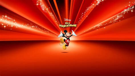 Mickey Mouse With Background Of Red And Glitters HD Disney Wallpapers | HD Wallpapers | ID #54049