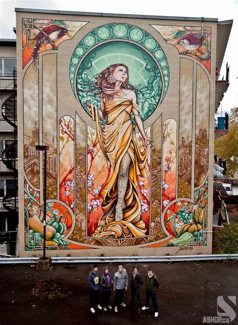 Massive Art Nouveau-Inspired Mural in Montreal