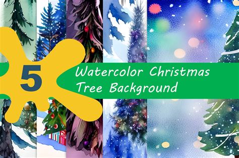 Watercolor Christmas Tree Background Graphic by Adithye's · Creative ...