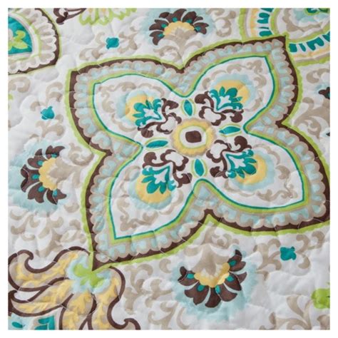 Heather Floral Quilted Coverlet Set - Green : Target