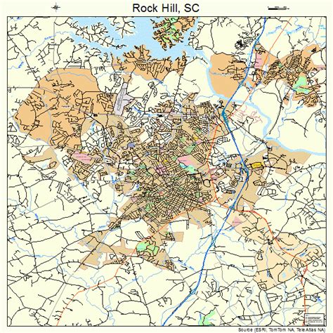 Rock Hill South Carolina Street Map 4561405