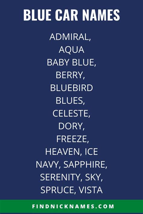 Blue Car Names: 70+ Names for a Blue Car — Find Nicknames