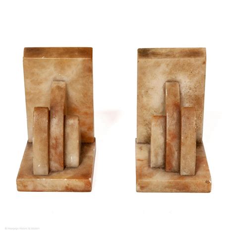 Italian Art Deco Marble Bookends, circa 1930 | BADA