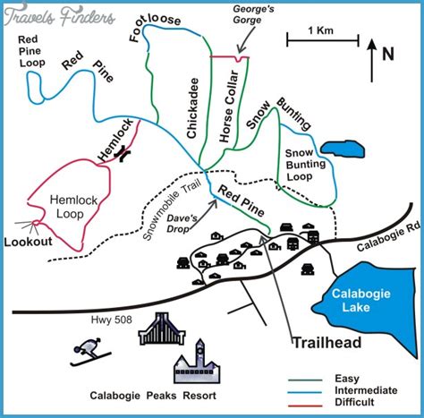 Map Of Hiking Trails - TravelsFinders.Com