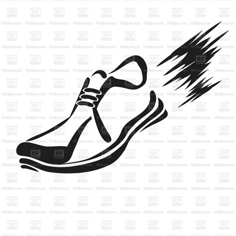 Silhouette of running shoe Vector Image of Silhouettes, Outlines ...