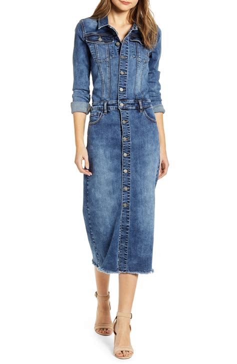 Wash Lab Denim Piece Dyed Denim Dress | Nordstrom | Womens denim dress ...