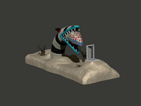 Beetlejuice Sandworm Diorama 3D model 3D printable | CGTrader