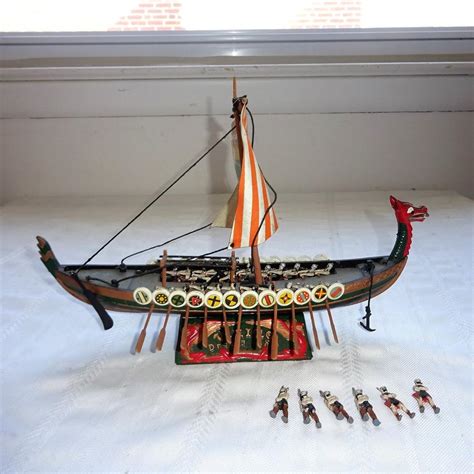 1960s Aurora The Viking Dragon Ship Model Kit Built Up & Painted ...