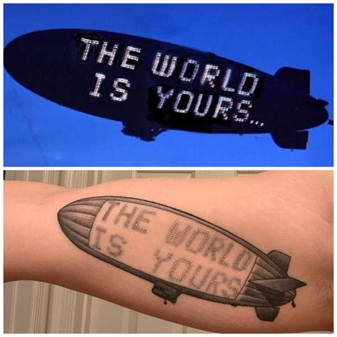 My first tattoo: The World is Yours (Scarface) done by Caleb Ledley at Memento Tattoo in ...