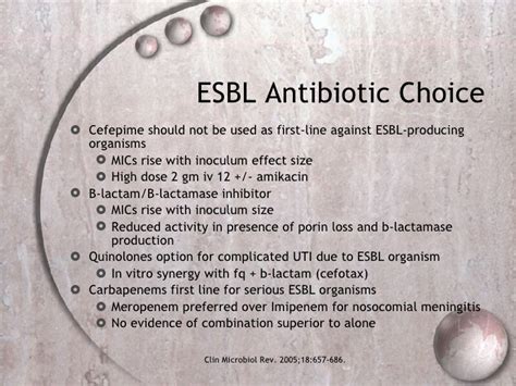 Extended Spectrum Beta Lactamases Esbl