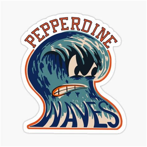 "Vintage Pepperdine Waves Logo Design" Sticker for Sale by Nick1713 ...