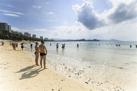 Hainan Island Beach Travel Photography Map Background, The Sea, Beach ...