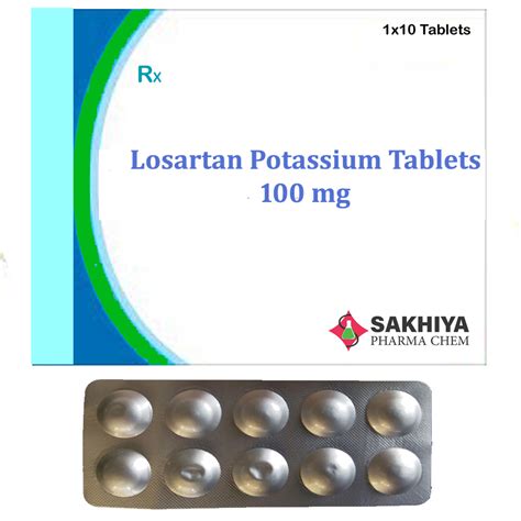 Losartan Potassium 100 mg Tablets Manufacturer,Exporter,Supplier