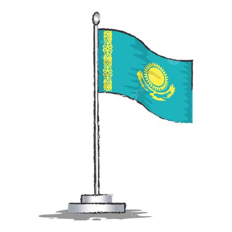 Kazakhstan Flag Vector Illustration, Kazakhstan Flag Vector, Symbol, Kazakhstan PNG and Vector ...