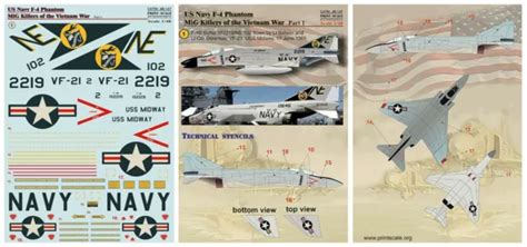 WET DECAL FOR F-4 Phantom Mig Killers Vietnam War scale 1/48 Print Scale 48-147 $21.99 - PicClick