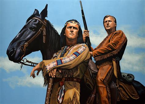 Winnetou and Old Shatterhand Painting by Paul Meijering