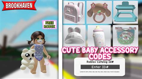 CUTE BABY ACCESSORY ID CODES FOR BROOKHAVEN 🏡RP ROBLOX 👶 ️ - YouTube