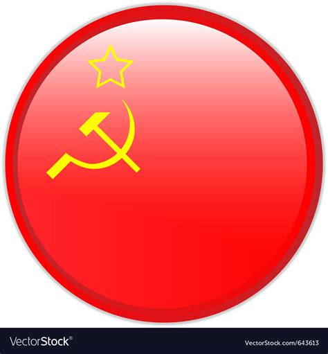 Soviet union flag icon or button Royalty Free Vector Image