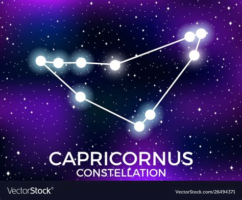 Capricornus constellation starry night sky Vector Image