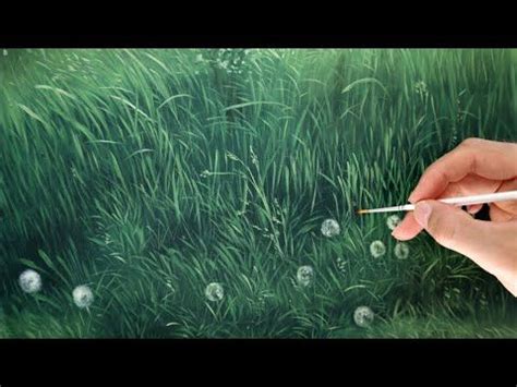 grass painting tutorial - how to easy paint realistic looking grass | Grass painting, Landscape ...