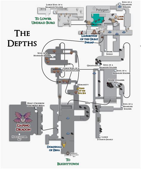 Dark Souls Depths Map – Map Of The Usa With State Names