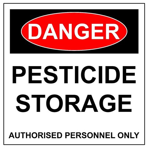 Danger Pesticide Storage Sign Aluminum Metal Safety Warning UV Print ...