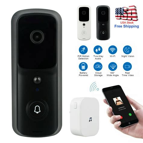 1080p Wireless WiFi Video Doorbell, V10 Smart Doorbell, Camera Visual Intercom with Night Vision ...