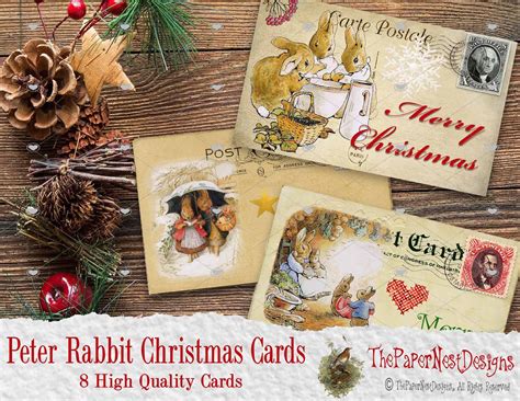 Peter Rabbit Christmas Cards, Peter Rabbit Christmas Papers, Beatrix ...