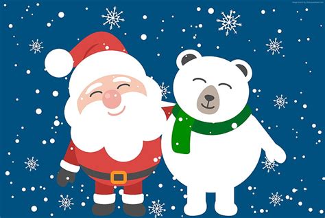 HD wallpaper: bear, Christmas, New Year, HD, Santa | Wallpaper Flare