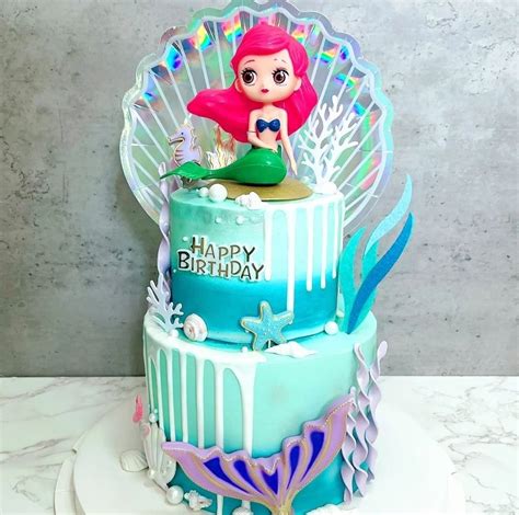 Birthday Cake Mermaid theme Ariel, Babies & Kids, Nursing & Feeding ...