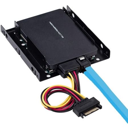 SSD Mounting Bracket, 2X 2.5 Inch SSD to 3.5 Inch Internal Hard Disk Drive Mounting Kit Bracket ...