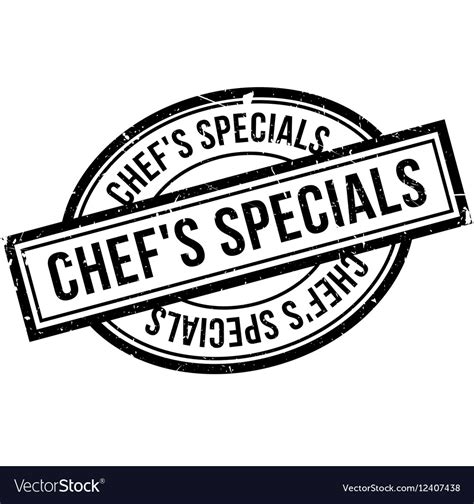 Chef specials rubber stamp Royalty Free Vector Image